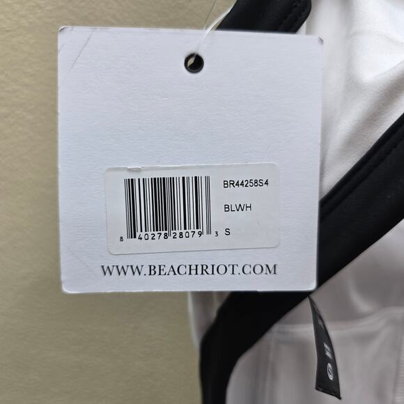 Beach Riot NWT Back Cutout Sage Mini Dress/skort Athletic White Black Size Small - Picture 5 of 9